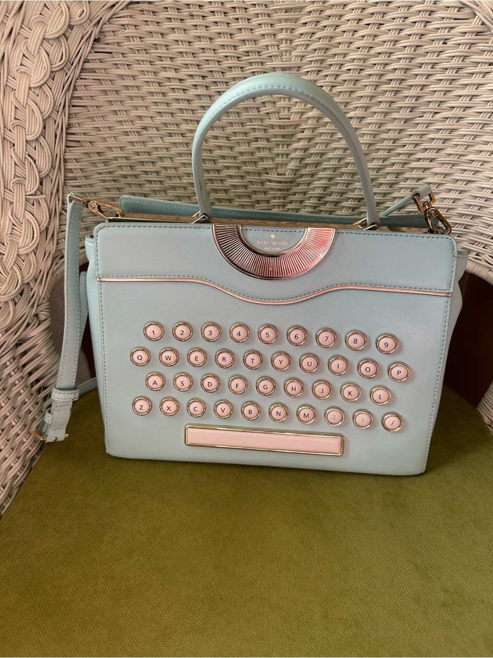 kate spade Be Mine Typewriter Satchel - novelty & rare! - Picture 7 of 9